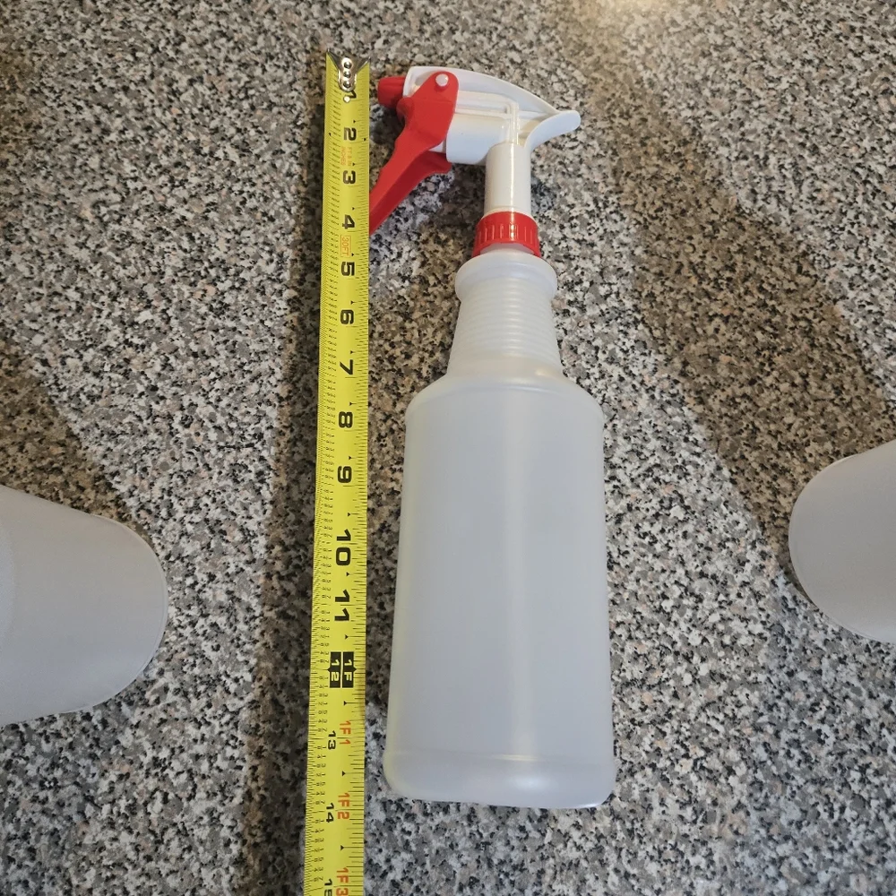 Set of 3 Red and White Heavy Duty Spray Bottles